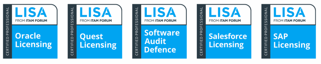 LISA certified Credly badges