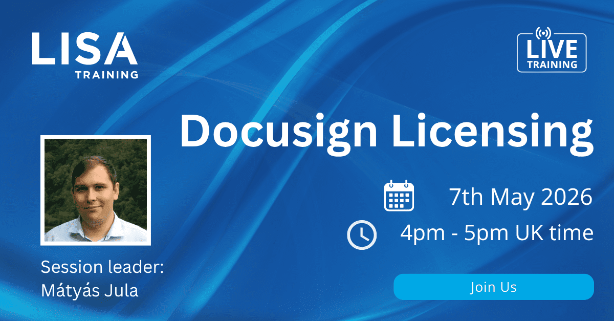 Docusign Licensing live training session, 7th May 2026