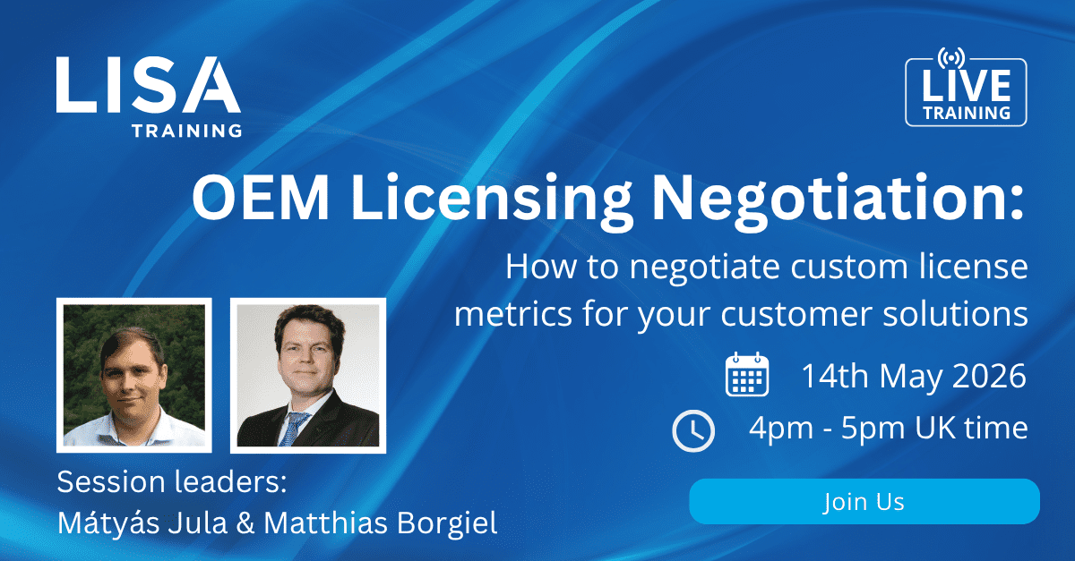 OEM Licensing Negotiation live training session, 14th May 2026