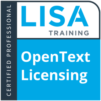 Open Text Licensing Credly Badge